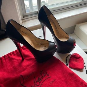 Authentic Christian Louboutin Lady Peep heels